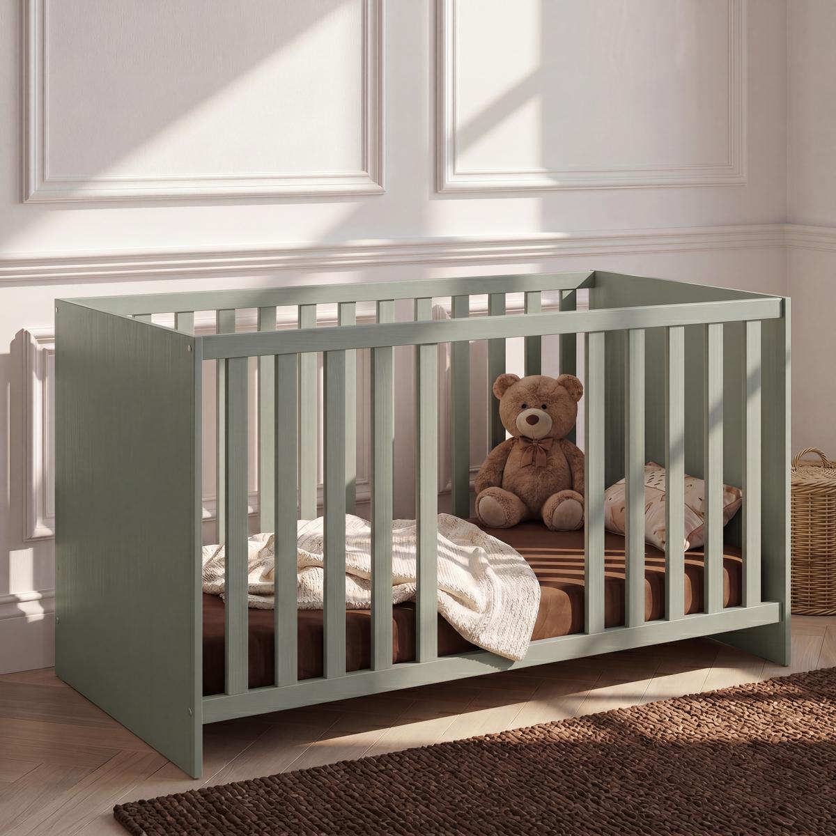 BABYBETT Essentials Schilfgrün - Grün, Holz/Holzwerkstoff (70/140cm) - arthur berndt