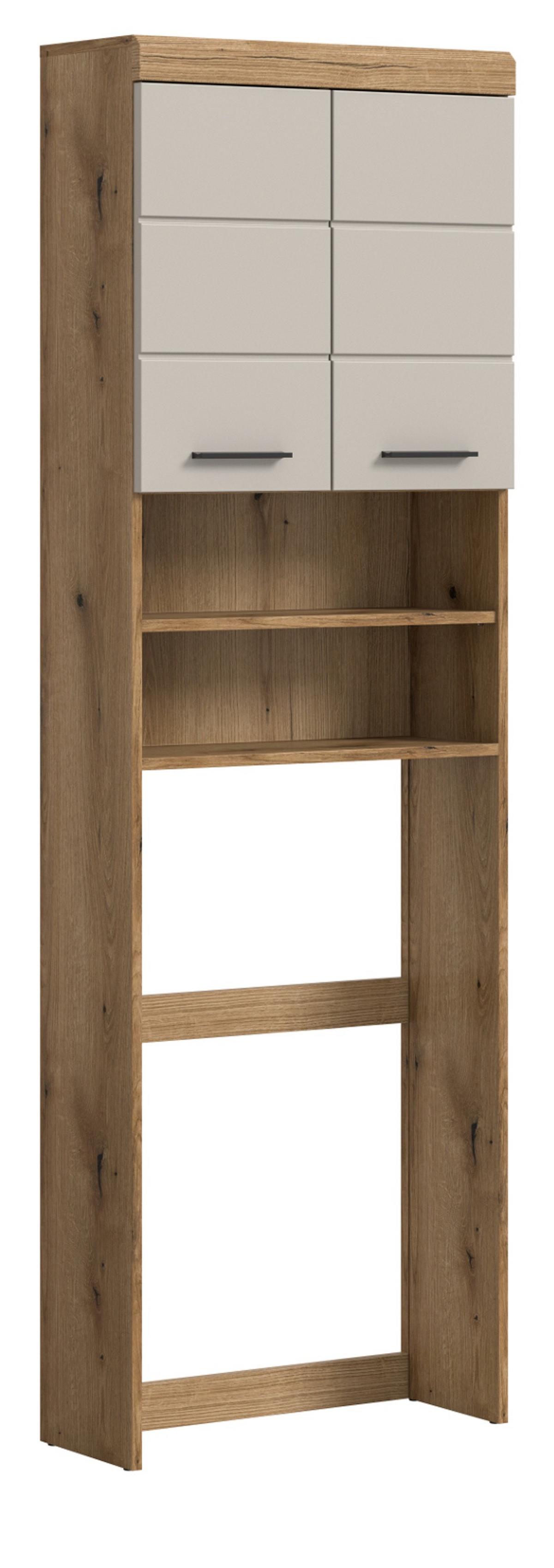 WASCHMASCHINENSCHRANK Sand, Eiche matt 63 x 191 cm, Waschmaschinen Überbau mit viel Stauraum - Sandfarben/Kaschmir, Holzwerkstoff/Kunststoff (63/191/24cm) - Inn.Furn