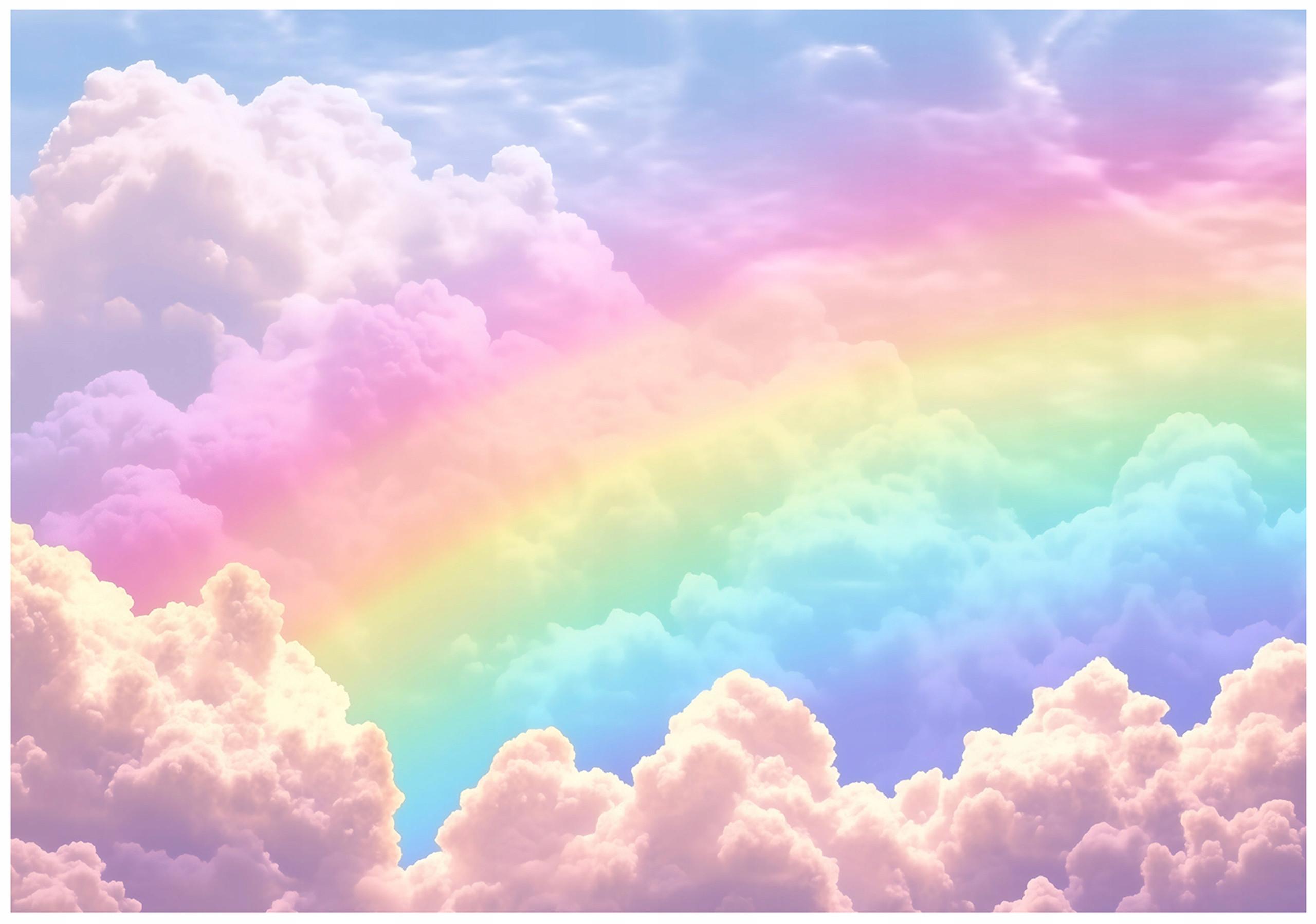 FOTOTAPETE Kinderzimmer Mädchen Regenbogen Kindertapete 400x280 - Multicolor, Papier (400/280cm) - Wallarena