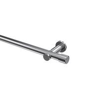 GARDINENSTANGE Platon Santo 420 cm (geteilt in 3 x 140 cm), 1-läufig (ohne Ringe), 20 mm Ø Chrom - Chromfarben, Metall (420cm) - INTERDECO
