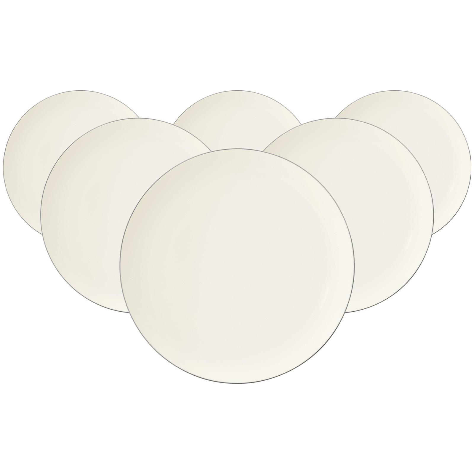 SPEISETELLER Savona Fine Diamond creme ø 27,7 cm 6er Set - Creme, Keramik (27.7cm) - Seltmann Weiden