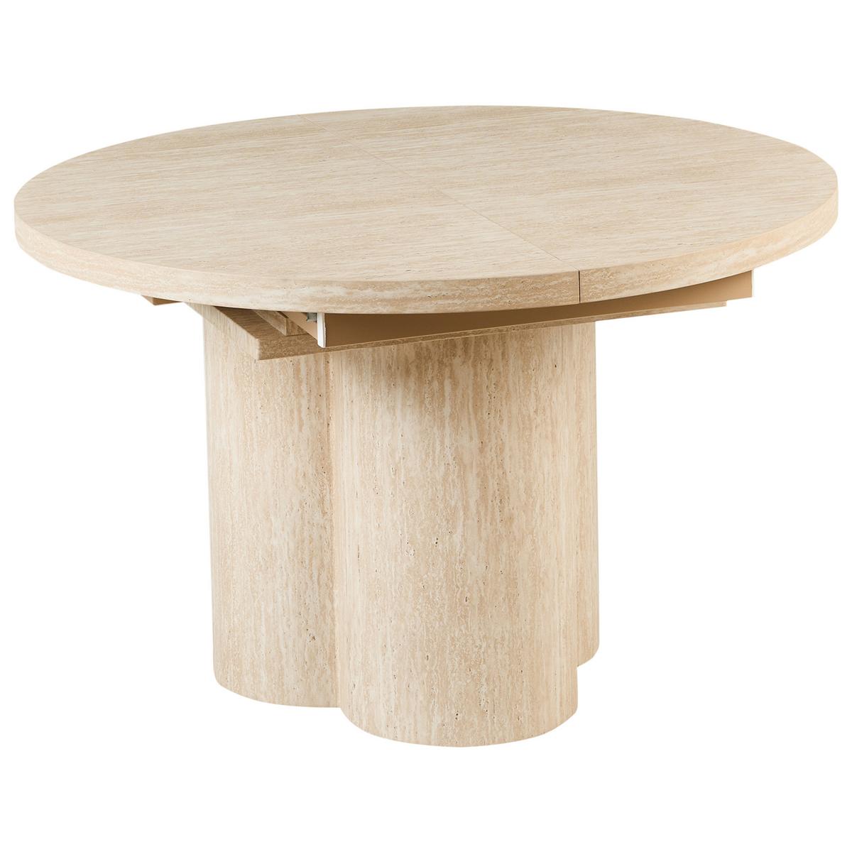 AUSZIEHBARER Braun Moraine - Braun, Holzwerkstoff (120/120/76cm) - Beliani