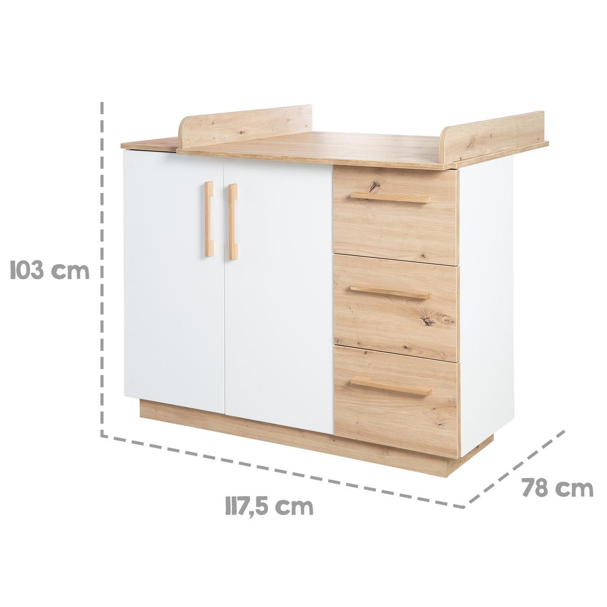 BABYZIMMER-SET Lion 3-teilig - Multicolor, Holzwerkstoff (76/82/144cm) - Roba