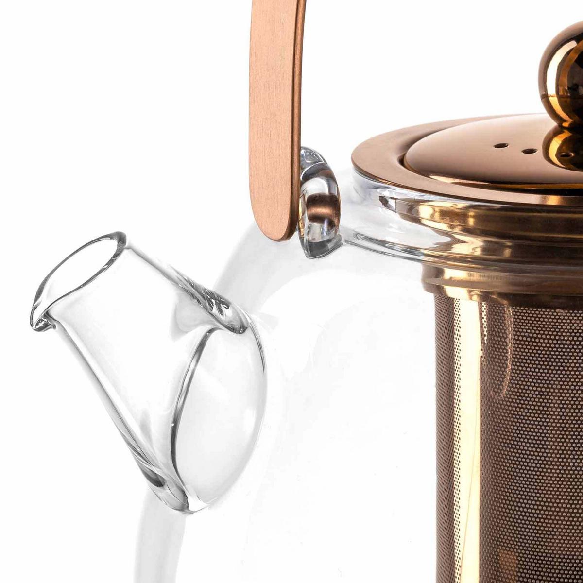 TEEKANNE MIT METALLHENKEL Tè Per Te transparent 1,2 Liter - Transparent, Glas (1.2L) - Leonardo Living