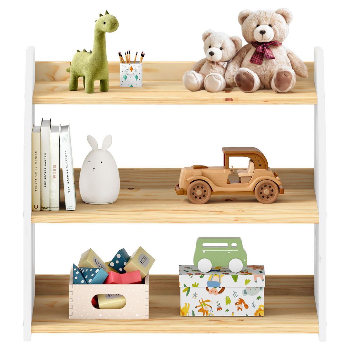 KINDERREGAL YASMIN natur/weiß - Naturfarben/Weiß, Holz (65/60/40cm) - IDIMEX
