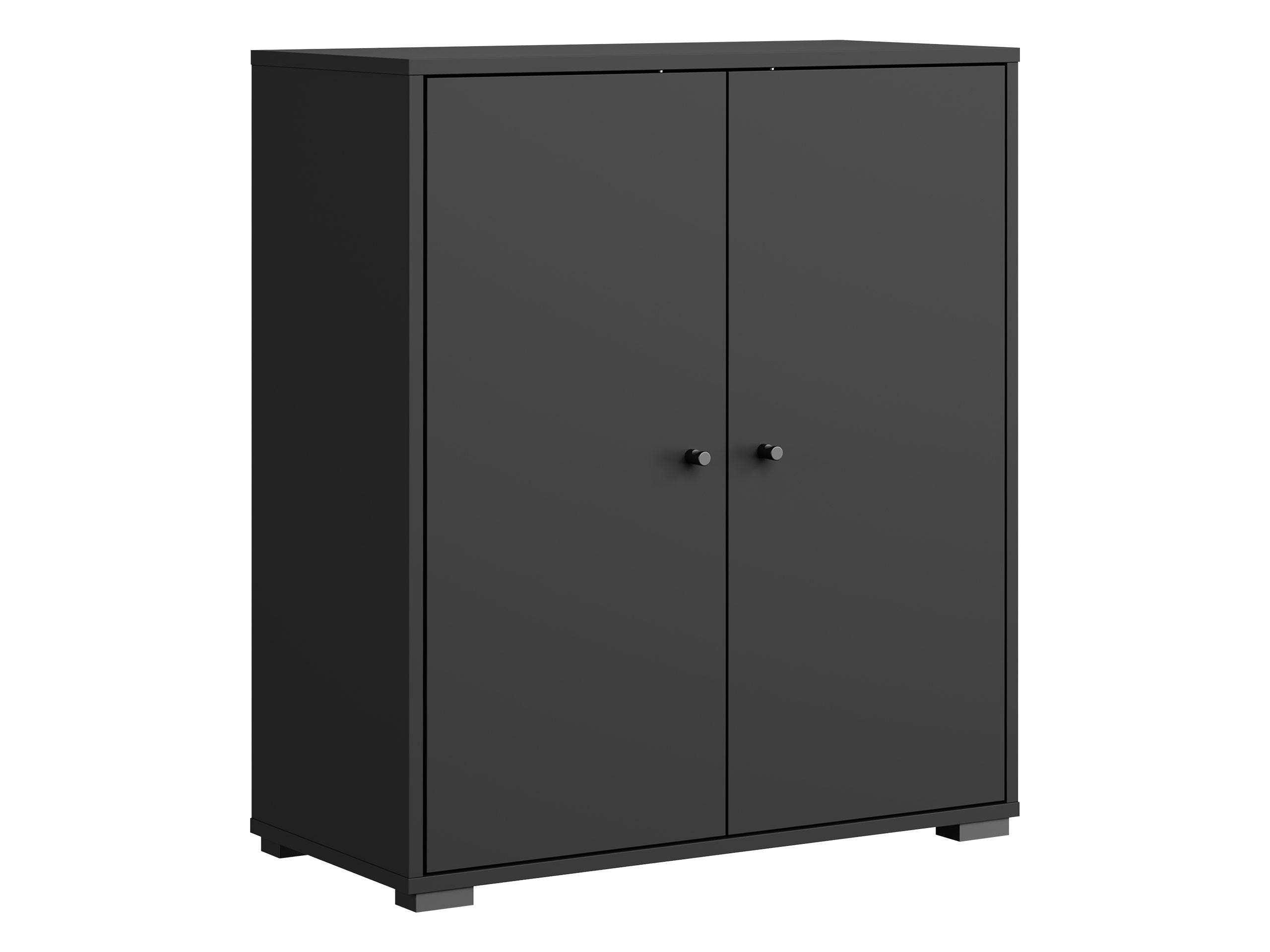 SCHUHSCHRANK Dino 014 - Graphitfarben/Schwarz, Holzwerkstoff/Kunststoff (70/80/33cm) - MIRJAN24