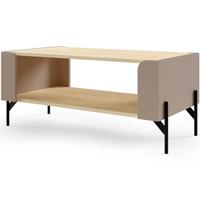 COUCHTISCH Sorella mit offenem Regal, 90x40 cm, für Jugendzimmer, Porcini + Eiche Mavelie - Eichefarben/Cappuccino, Holzwerkstoff (40/90/50cm) - Beautysofa