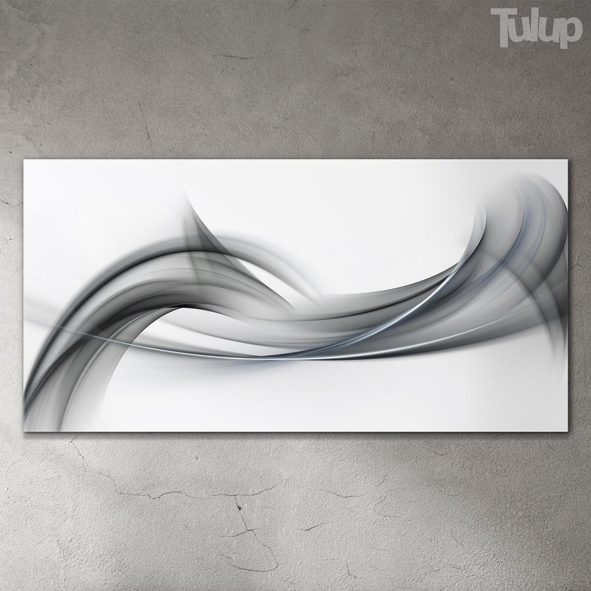 GLASBILD 120x60 cm Moderne Kunst - Grau, Glas (120/60cm) - TULUP