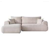 ECKSOFA BLOOM Links mit Schlaffunktion und Bettkasten Hellgrau - Hellgrau, Kunststoff/Textil (263/150cm) - Idohome