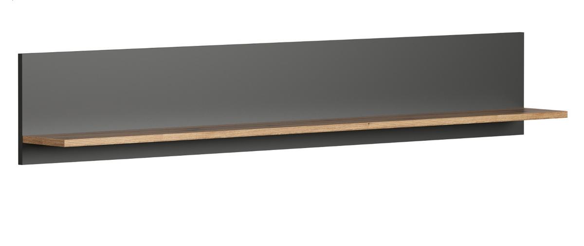 WANDBOARD grau, Evoke Eiche 150 cm, Wandregal hängend - Anthrazit/Grau, Holzwerkstoff (150/25/18cm) - Top.Furn