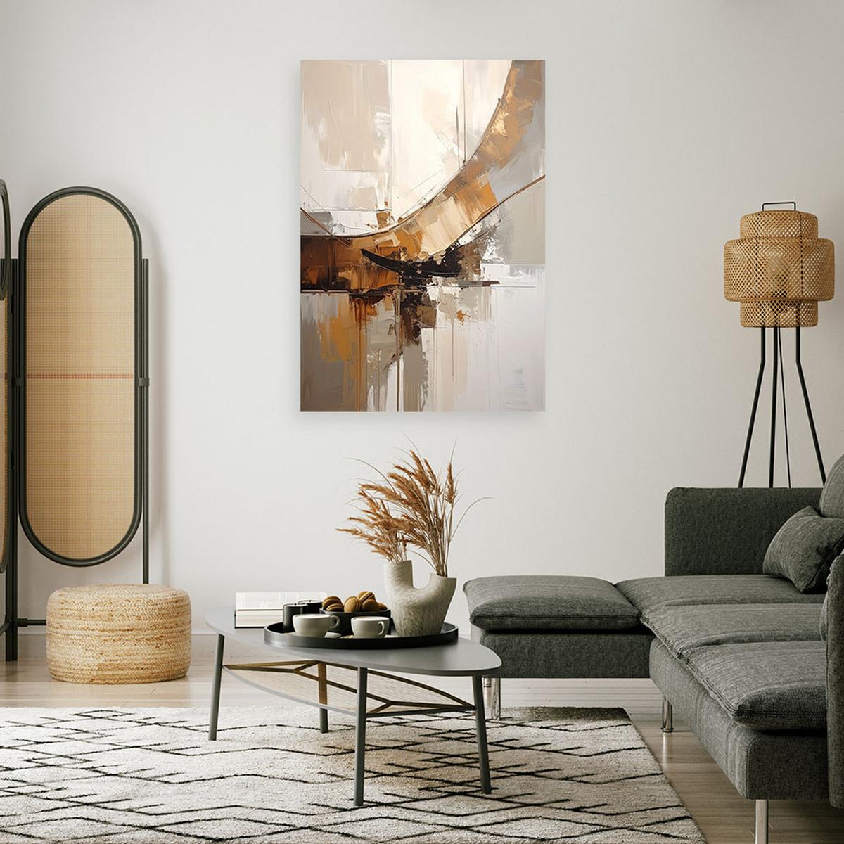 LEINWANDBILDER, Abstrakt in Beige und Braun - Braun, Textil (40/60cm) - Feeby