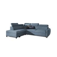 ECKSOFA Schlafsofa Anton In Esito - Hellblau, Holzwerkstoff/Textil (205/265cm) - Fun Möbel