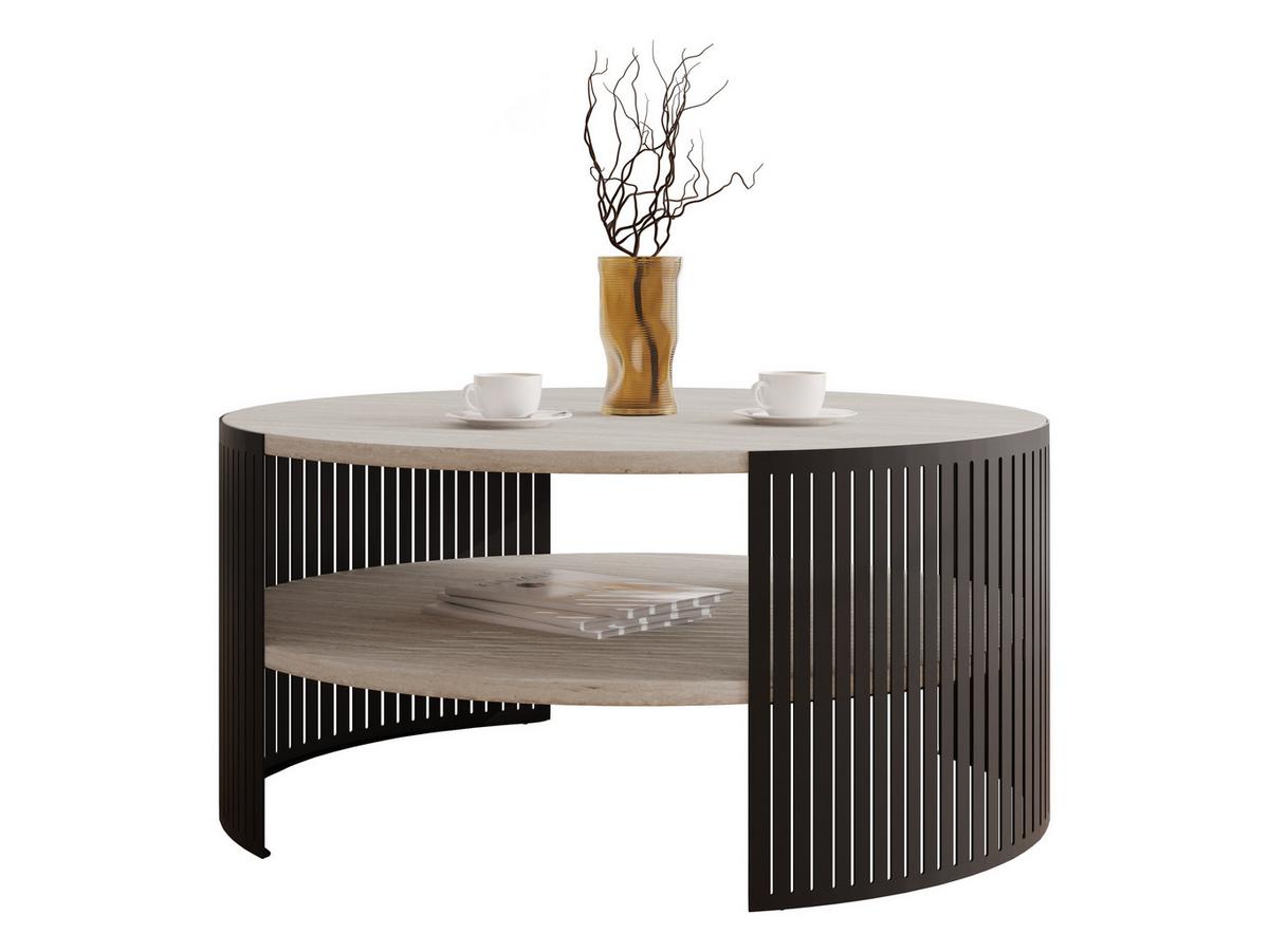 COUCHTISCH Fikoli - Taupe/Schwarz, Holzwerkstoff/Metall (75/75/40cm) - MIRJAN24