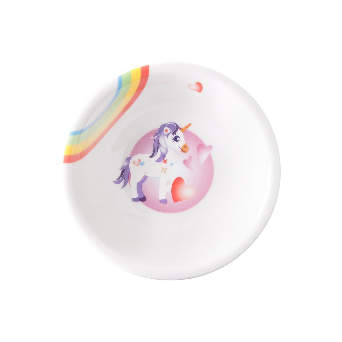 KINDERGESCHIRR SET Compact Mein kleines Einhorn bunt 3-tlg. - Multicolor, Keramik (21.4/20.5/21.4cm) - Seltmann Weiden