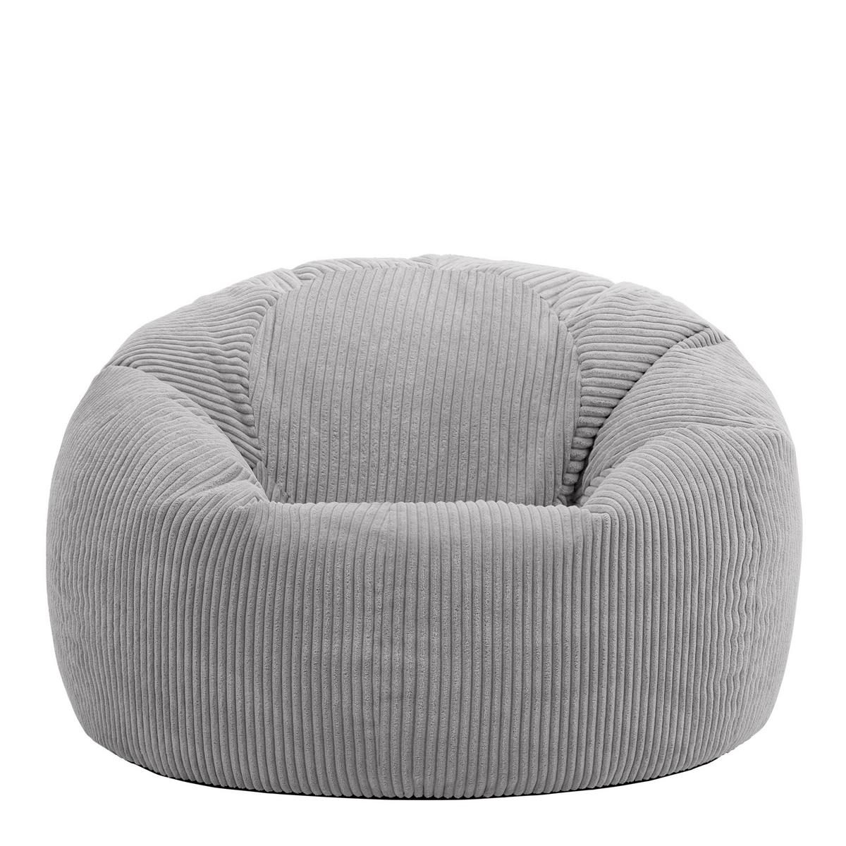 SITZSACK Klassisch Sessel aus Cord 2-tlg. - Grau, Textil (85/50/85cm) - icon