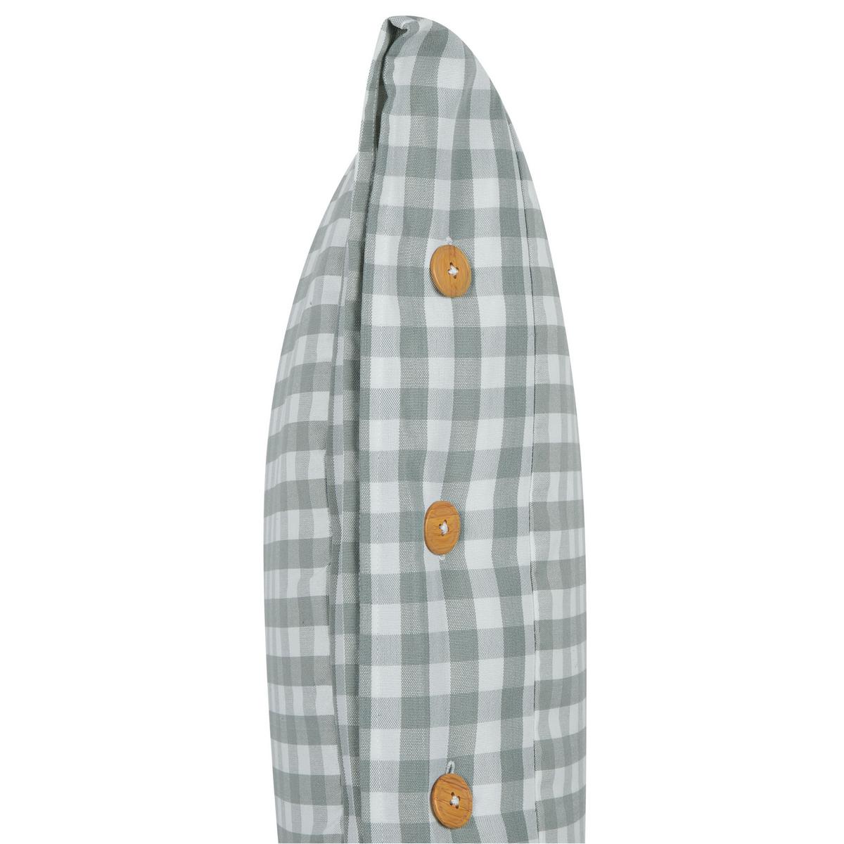 DEKOKISSEN Mintgrün 40/60 cm Talya - Weiß/Braun, Textil (60/40cm) - Beliani