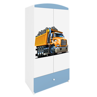 KINDERKLEIDERSCHRANK Lastwagen - Blau, Holzwerkstoff (90/175/52cm) - RAUMHIRSCH FURNITURE