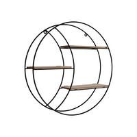 WANDREGAL Pulenzo - Schwarz/Naturfarben, Holzwerkstoff/Metall (44/44/10cm) - MIRJAN24