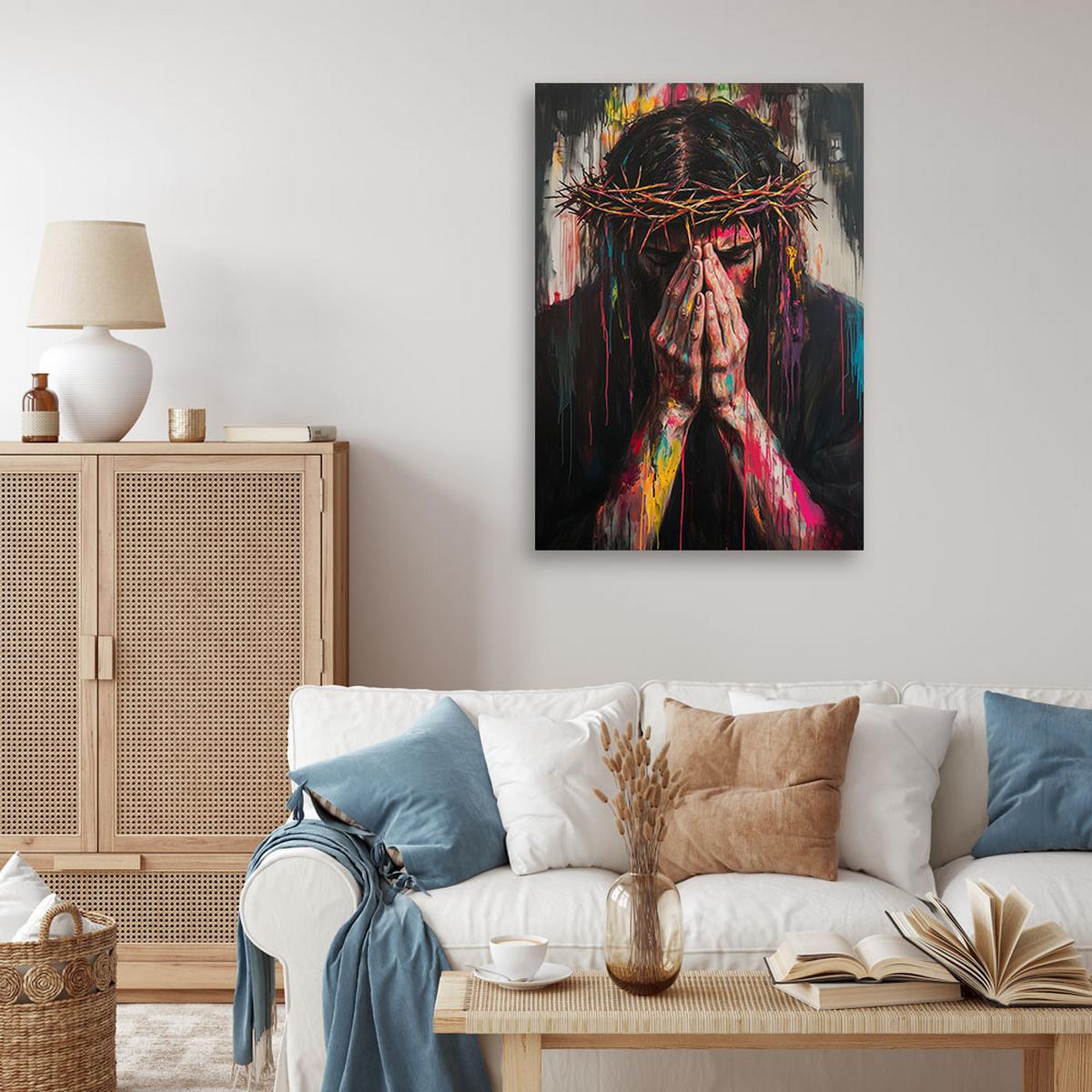 LEINWANDBILD Künstlerische und religiöse Werke 40x60cm - Multicolor, Textil (40/60cm) - Feeby