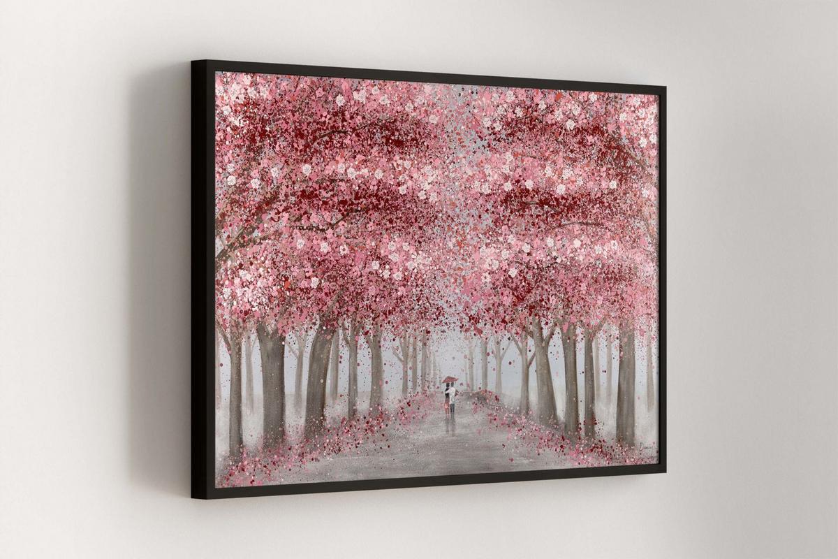 ÖLGEMÄLDE 120/80 cm - Pink, Holz/Textil (120/80cm) - KUNSTLOFT