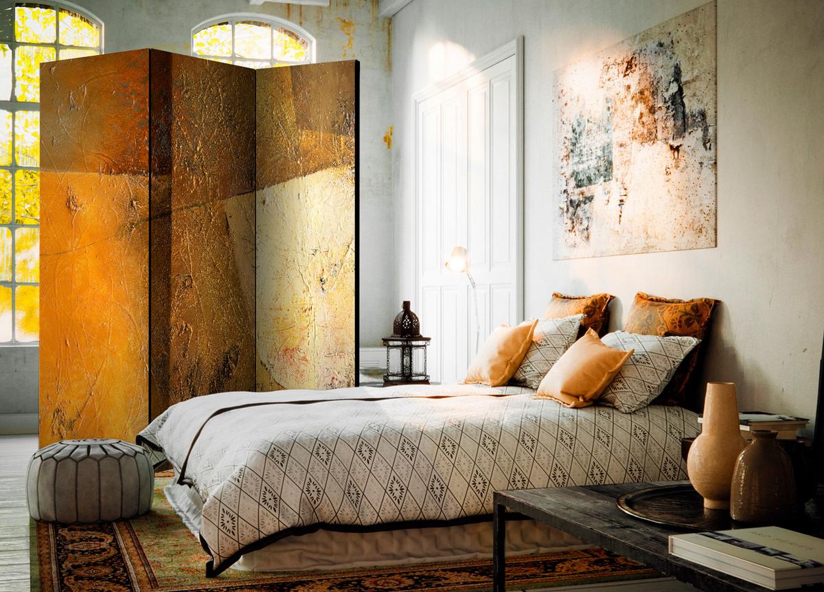 PARAVENT Beidseitig Bedruckter 3-tlg 135x172 cm Moderne Kunst - Braun, Holz/Textil (135/172/3cm) - Muralo
