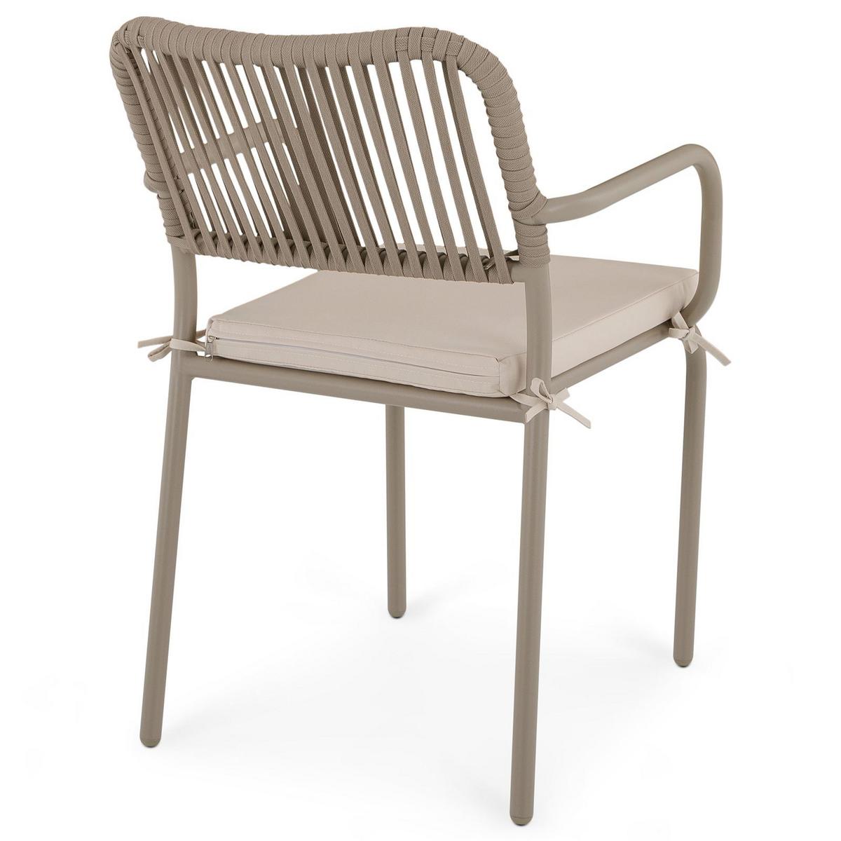 GARTENSTÜHLE VOLONTE 6er-Set braun - Braun, Textil (56/81/65cm) - IDIMEX