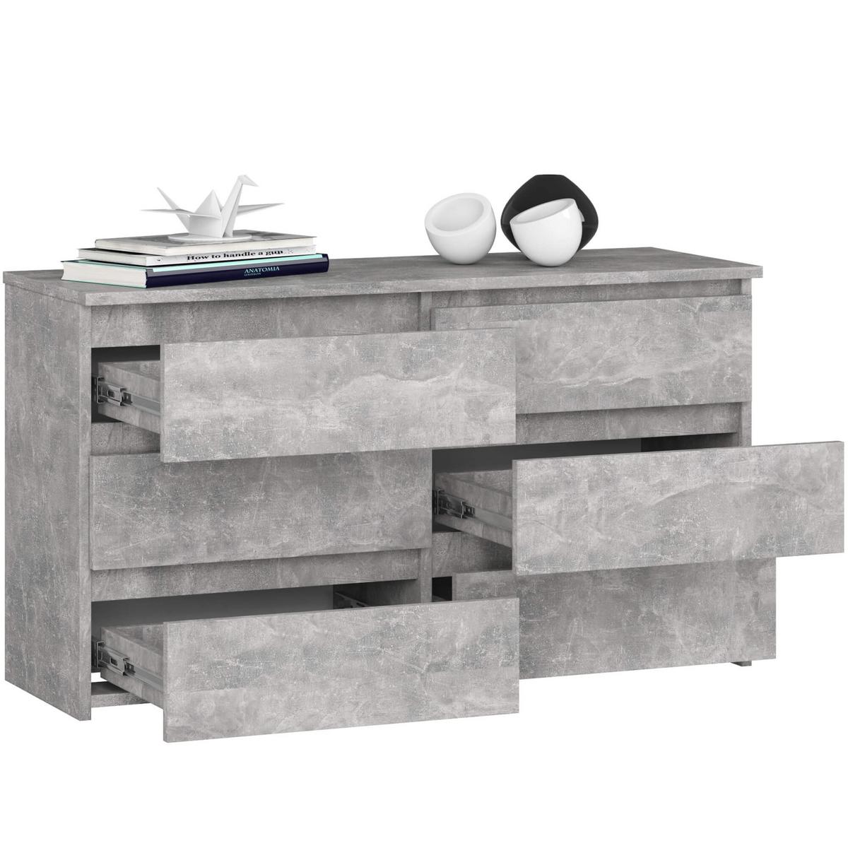 KOMMODE Beton 57/100/35 - Hellgrau, Holzwerkstoff (100/57/35cm) - RAUMHIRSCH FURNITURE