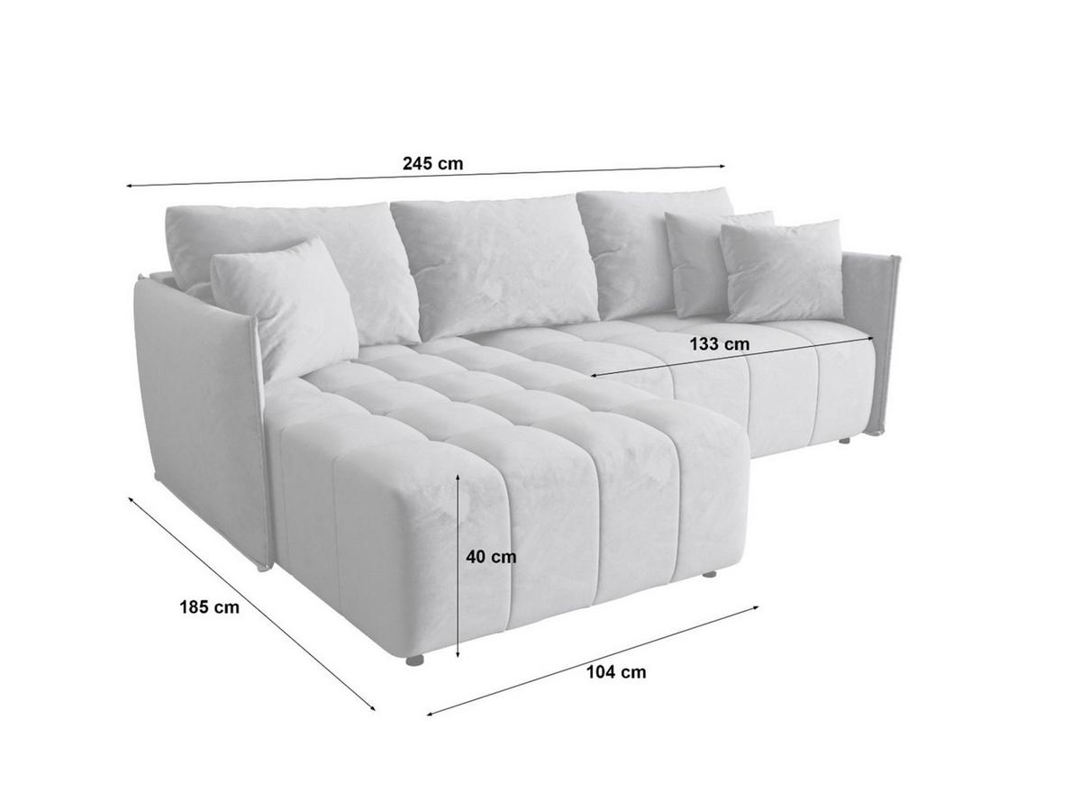 ECKSOFA Treviso - Braun, Holzwerkstoff/Textil (245/185cm) - Fun Möbel