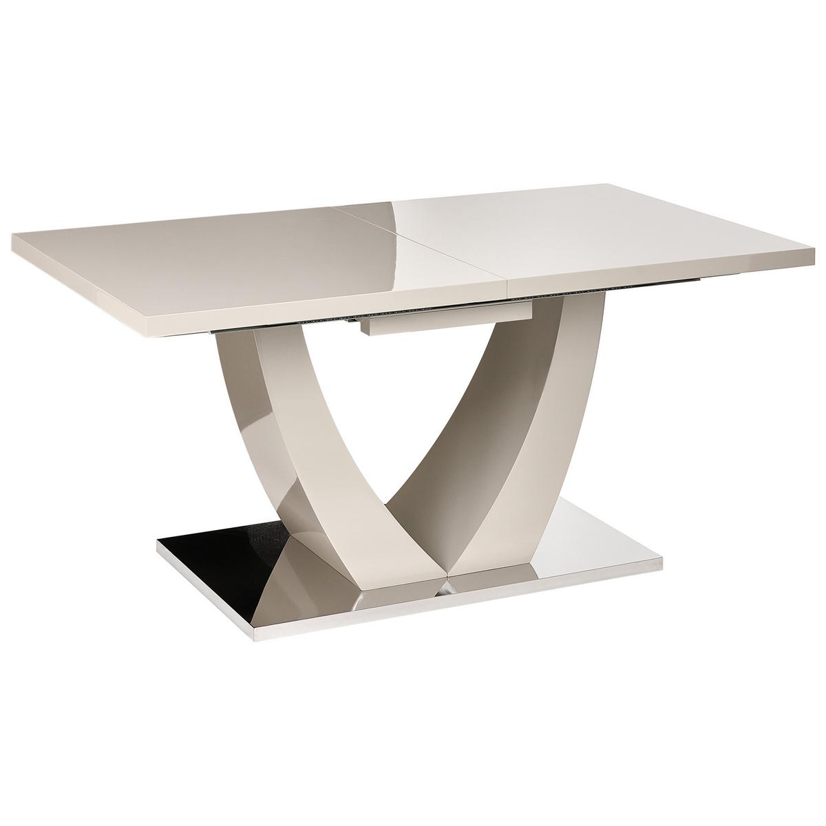 ESSTISCH ausziehbar Hellbeige 160-200/90 cm Merran - Beige, Holzwerkstoff (160/90/76cm) - Beliani