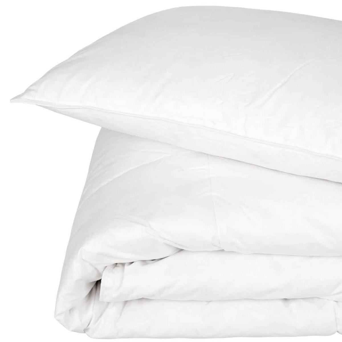 KINDERBETTSET 120/150 cm + 40/60 cm, Super-Mikrofaser - Weiß, Textil (120/150cm) - Homescapes