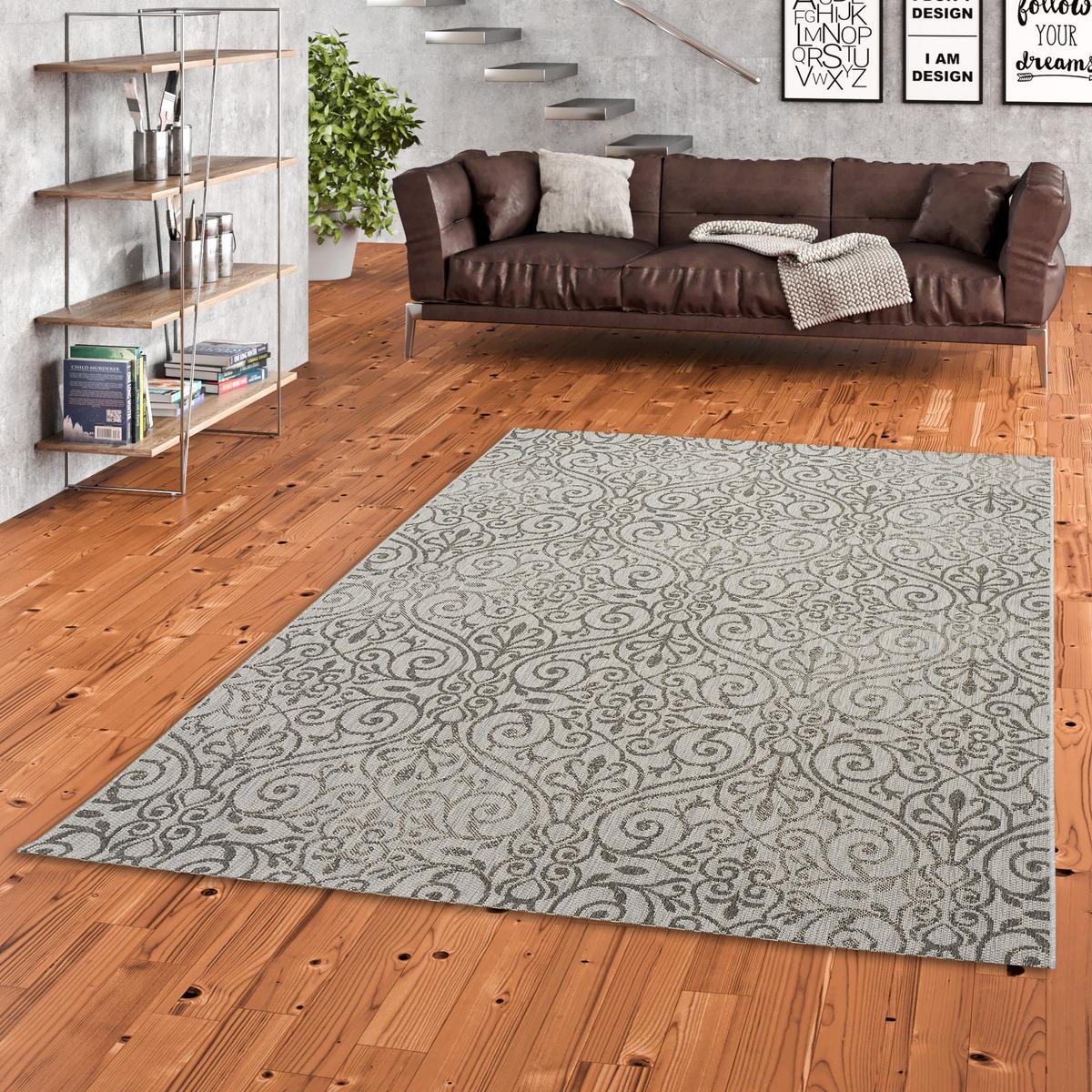 MODERN FLACHGEWEBE RUGGY BAROCK VINTAGE - Grau, Textil (140/200cm) - Pergamon