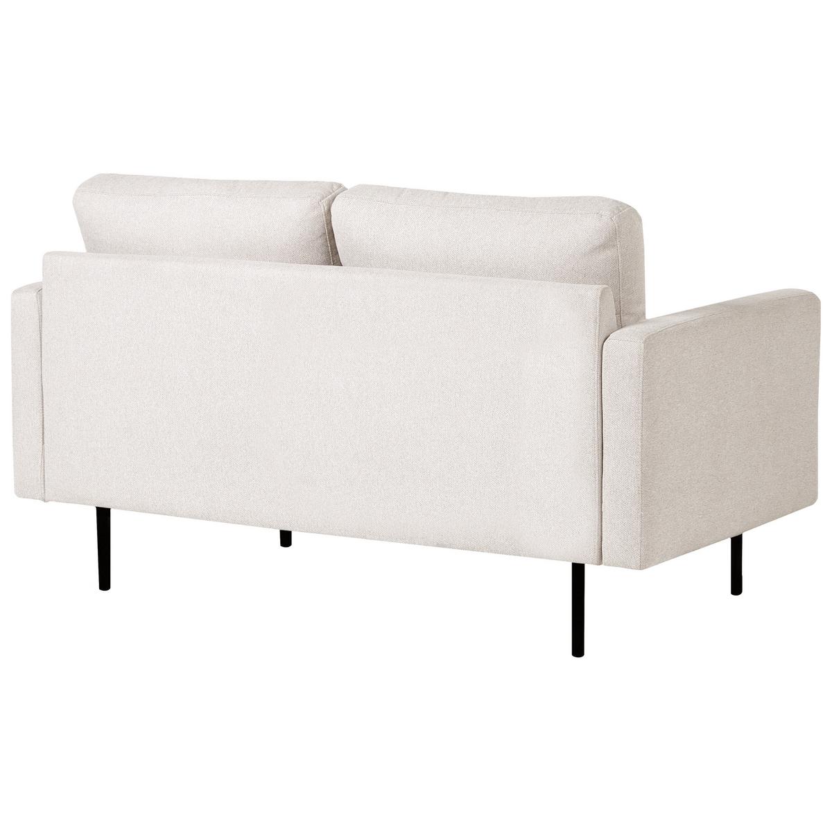 SOFA-SET 2-Sitzer Stoff Hellbeige Breda - Beige/Schwarz, Textil (250/85/85cm) - Beliani