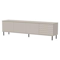 TV-LOWBOARD Leo 200 - Kaschmir/Schwarz, Holzwerkstoff/Metall (200/54/40cm) - MIRJAN24