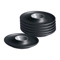 EIERTELLER Jasper schwarz ø 12 cm 6er Set - Schwarz, Keramik (12/2.5/12cm) - Ritzenhoff Breker