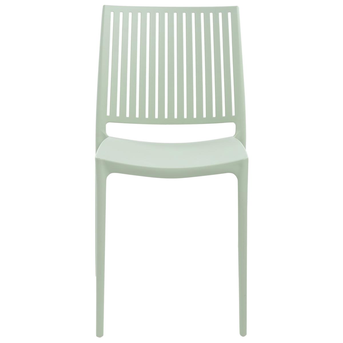GARTENSTUHL 4er-Set Hellgrün Illumani - Hellgrün, Kunststoff (42/80/48cm) - Beliani
