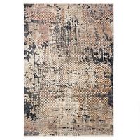 DESIGNER TEPPICH NIA VINTAGE PIXEL VERLAUF - Blaugrau, Textil (80/150cm) - Pergamon