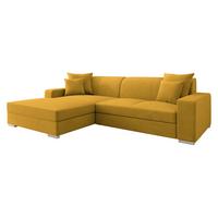ECKSOFA Mexico, Seite: Links - Currygelb/Chromfarben, Holz/Kunststoff (263/178cm) - MIRJAN24