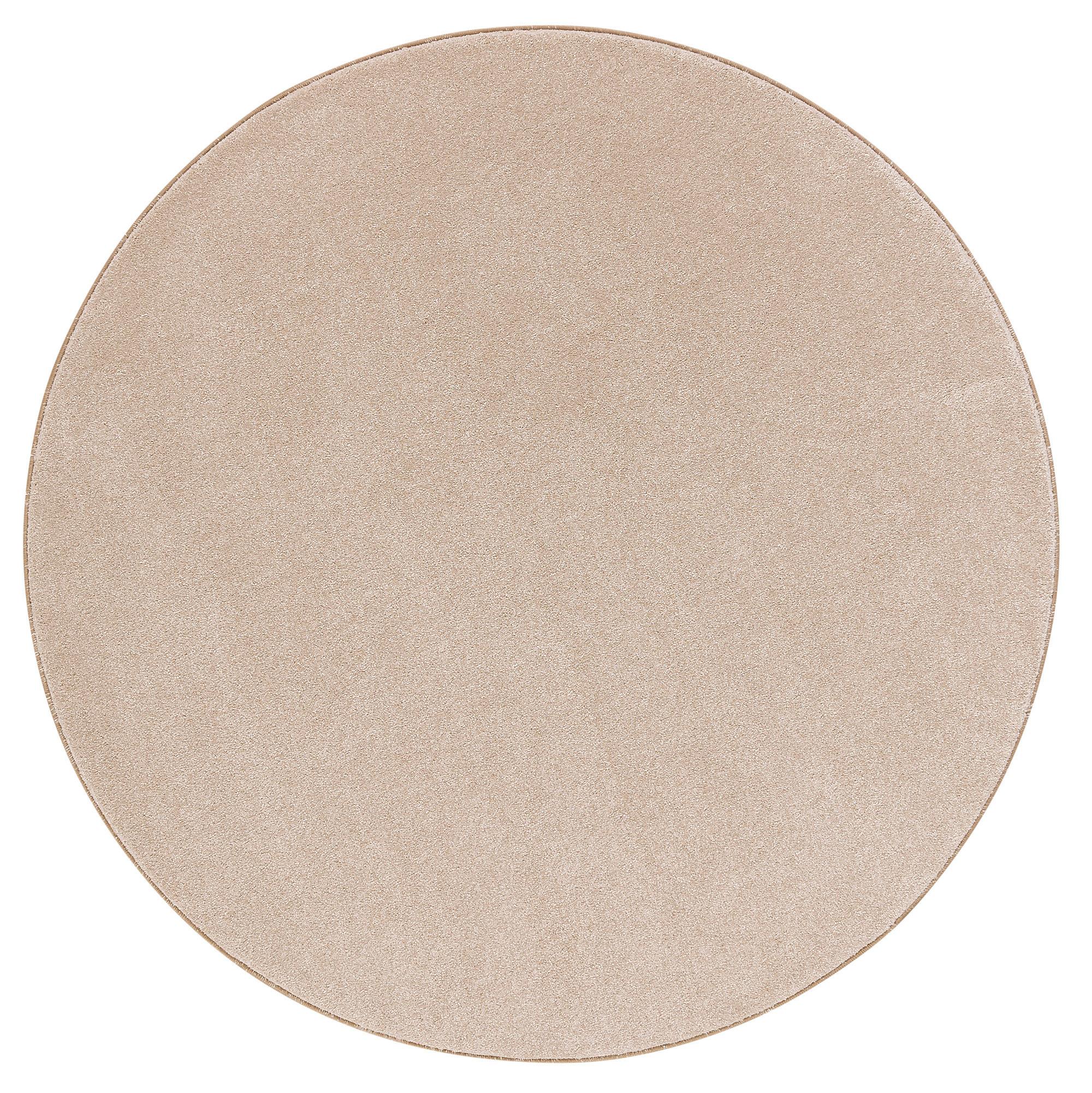 HOCHFLOR LUXUS VELOURS TEPPICH TOUCH RUND - Naturfarben, Textil (160/160cm) - Snapstyle