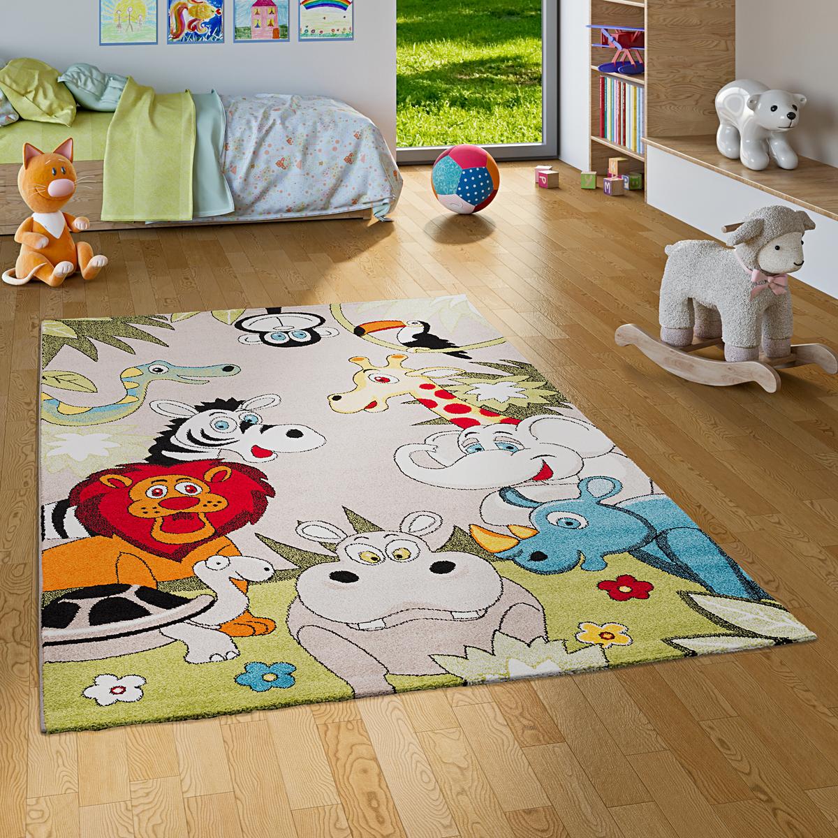 KINDER TEPPICH FARO SAFARI BUNT TIERE - Multicolor, Textil (160/230cm) - Pergamon