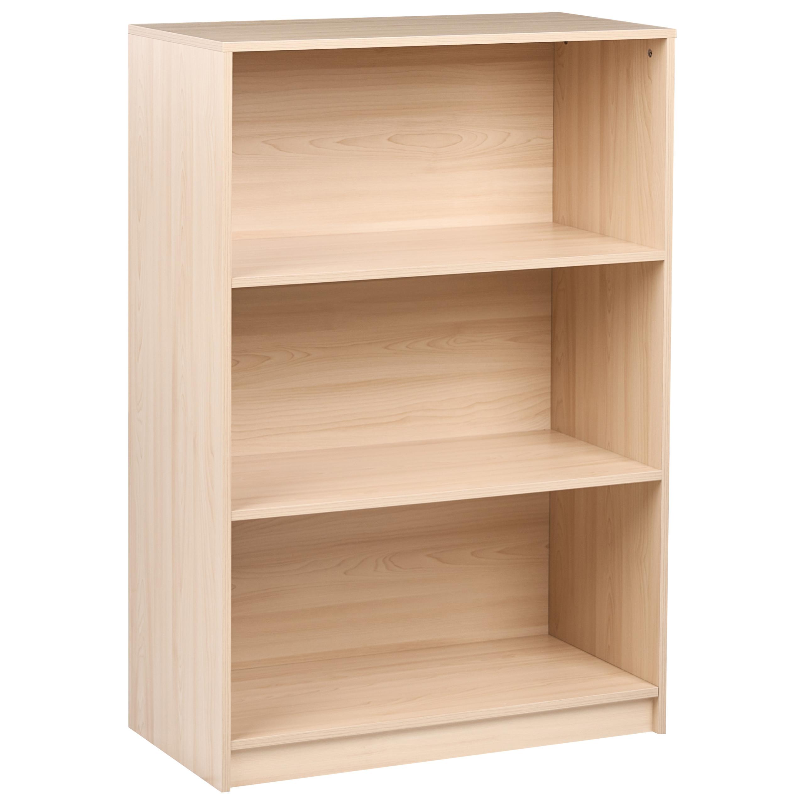 BÜCHERREGAL mit 3 Ebenen 117 cm Hellbraun Zehna - Hellbraun, Holzwerkstoff (80/117/40cm) - Beliani