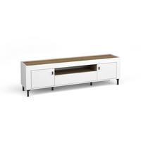 LOWBOARD Monta mit 2 Türen und 1 Schublade, Weiß - Weiß, Holzwerkstoff (177/52/40cm) - Beautysofa