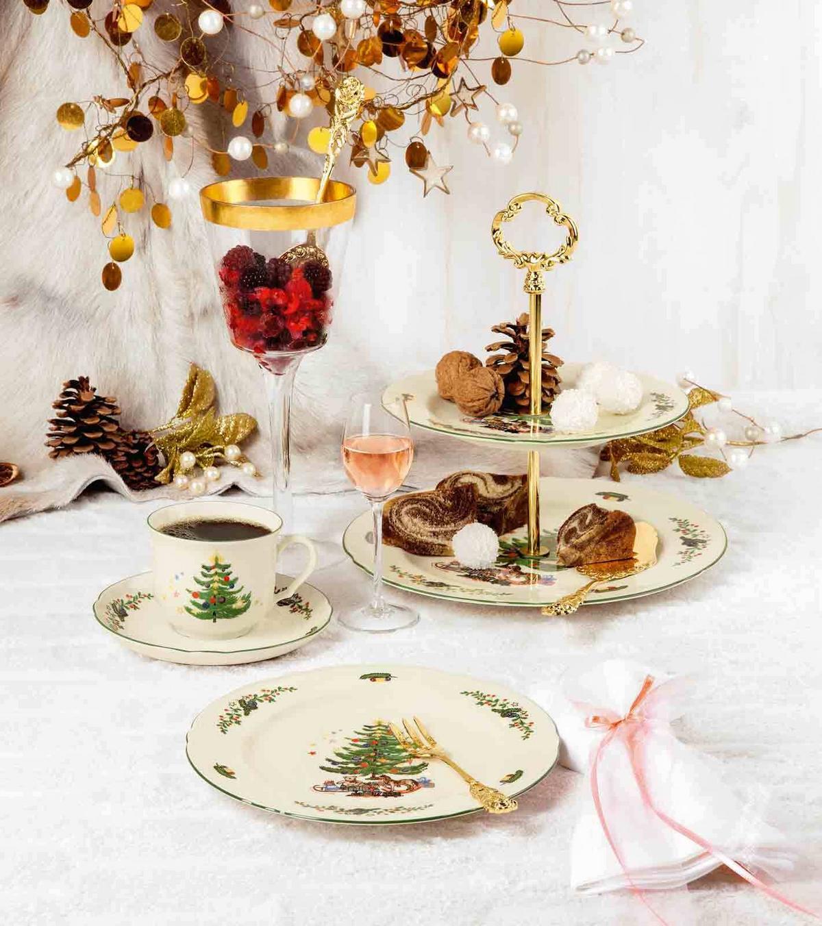 KOMBI-UNTERTASSEN Marieluise Weihnachten weiß-grün ø 14,8 cm 6er Set - Weiß/Grün, Keramik (14.8cm) - Seltmann Weiden