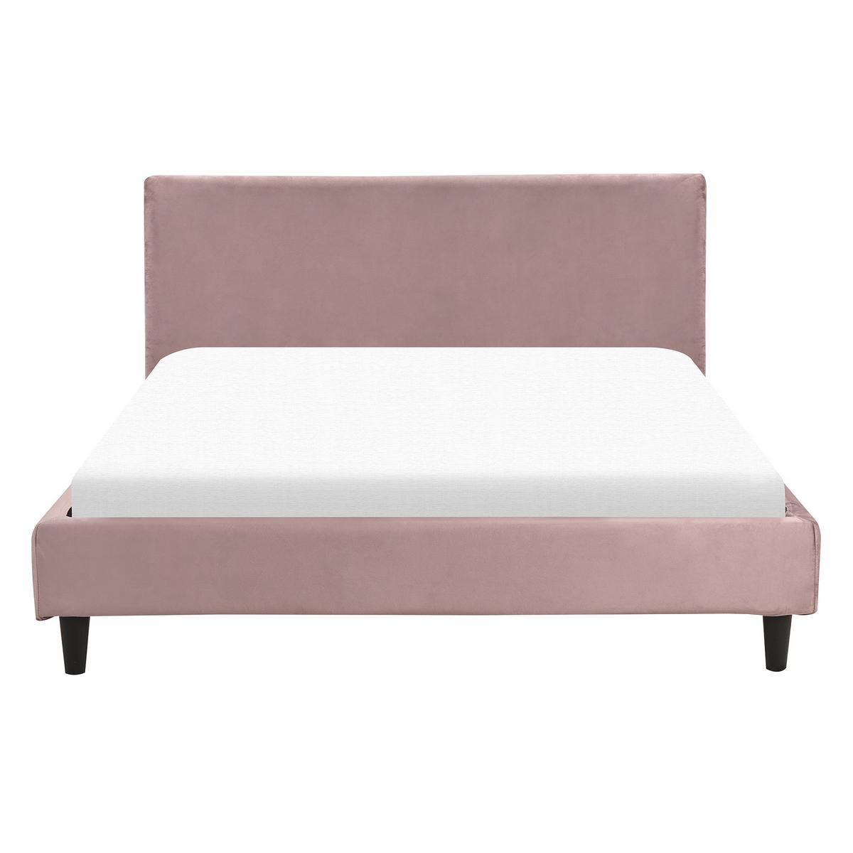 POLSTERBETT 140/200cm Rosa Fitou - Pink, Textil (140/200cm) - Beliani