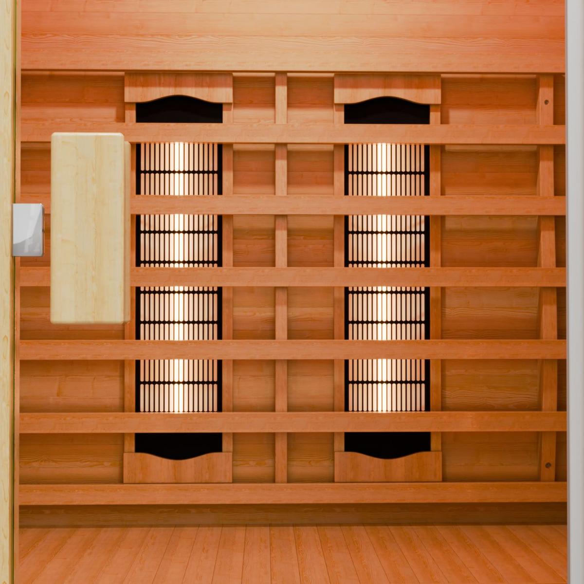 INFRAROTKABINE Oslo mit Vollspektrumstrahlern & Hemlockholz - Naturfarben, Holz (120/190/100cm) - Artsauna