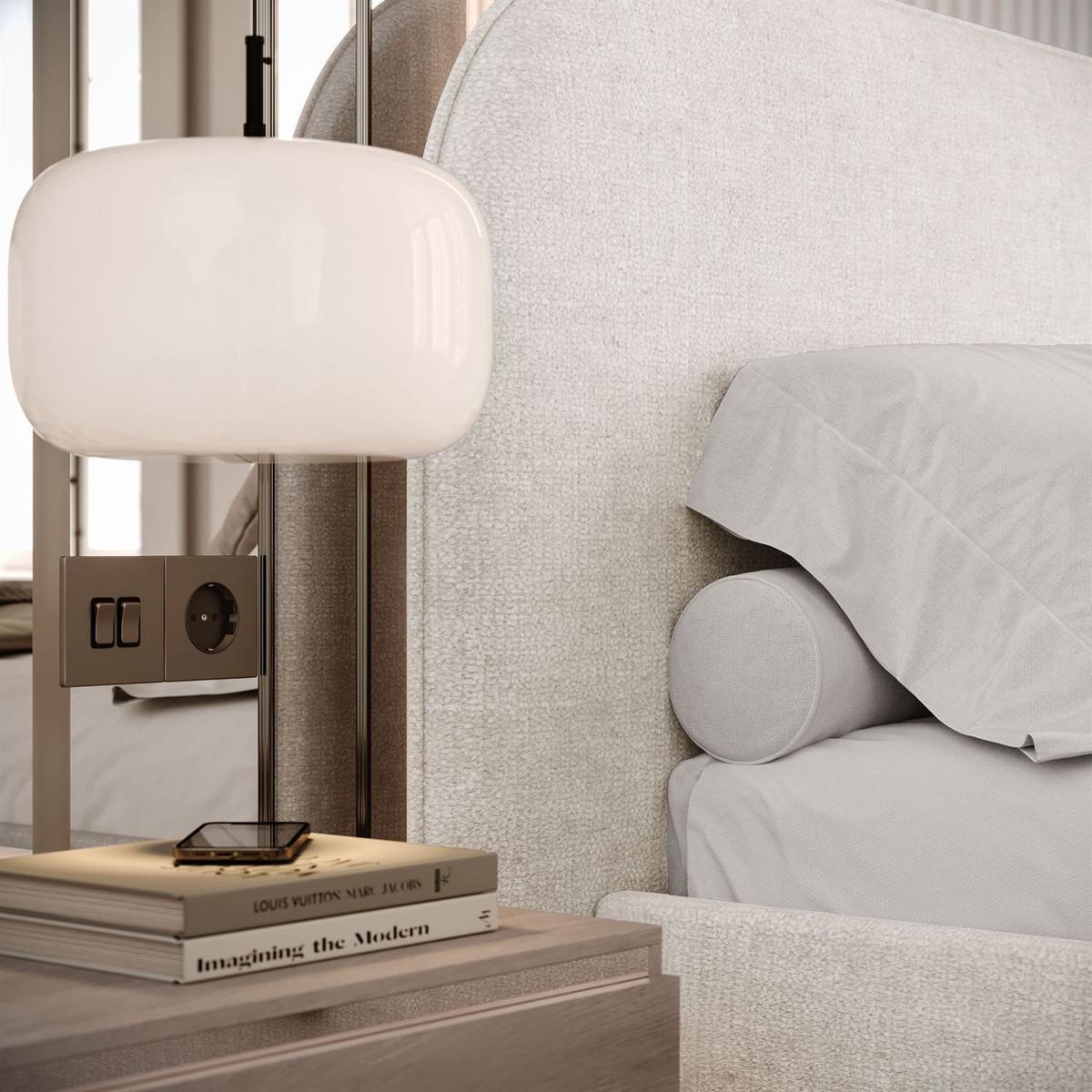 POLSTERBETT OLIMPIA mit Bettkasten 160x200, Perfect Harmony 01 - Naturfarben, Textil (160/200cm) - Lookway