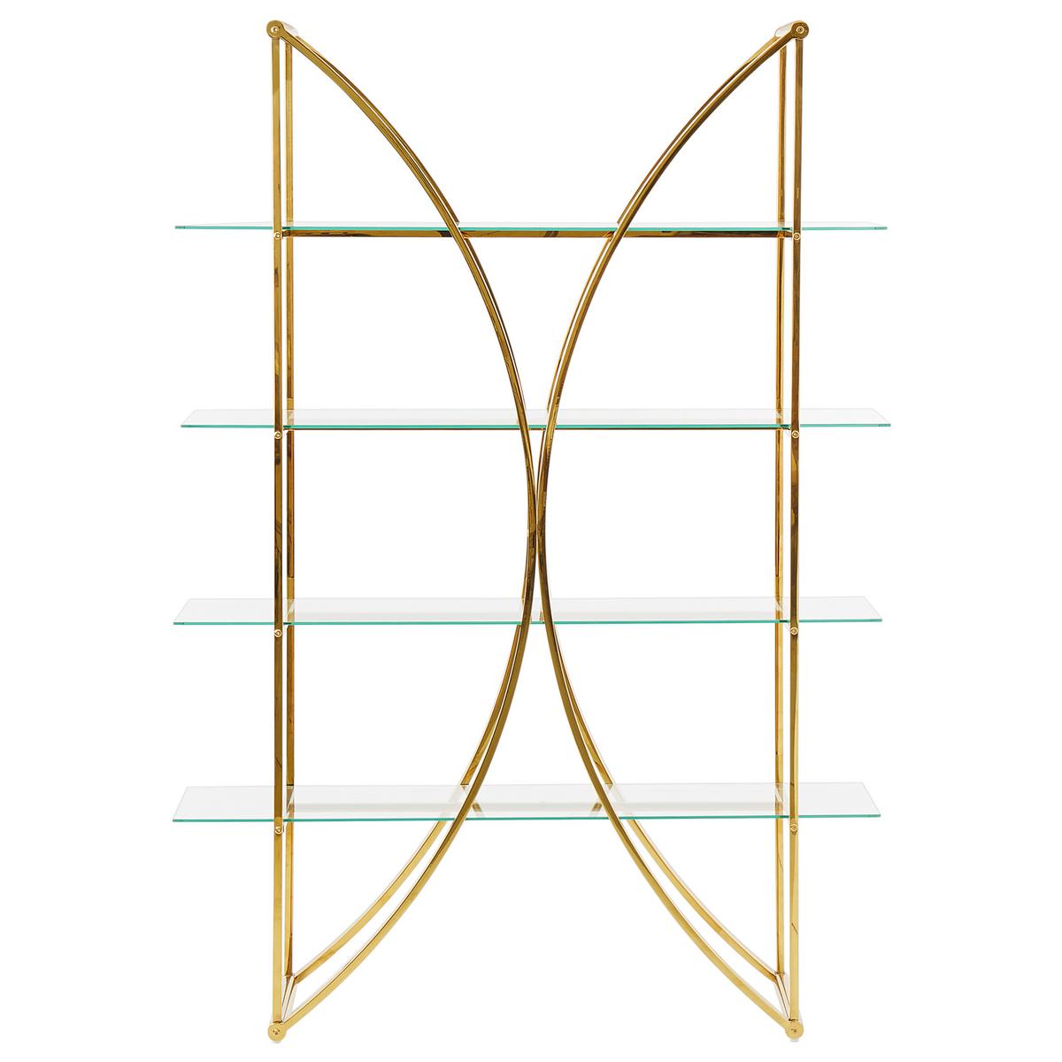 REGAL mit 4 Ebenen 175 cm Gold Hollow - Goldfarben, Metall (120/175/34cm) - Beliani