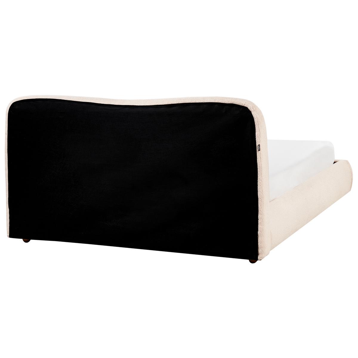 BETT mit Stauraum 160x200 cm Beige Blagnac - Beige, Textil (160/200cm) - Beliani