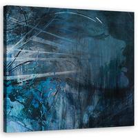 LEINWANDBILD, Menschen - blau 30x30cm - Blau, Textil (30/30cm) - Feeby