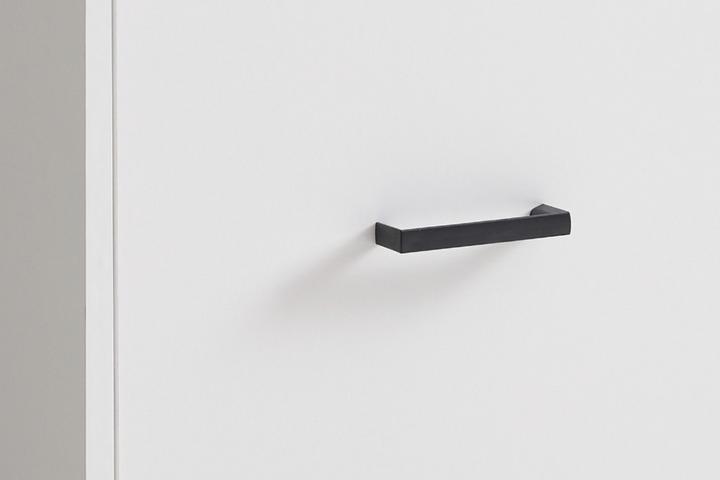 Unterbauschrank Weiß Bügelgriffe Schwarz Kunststoff