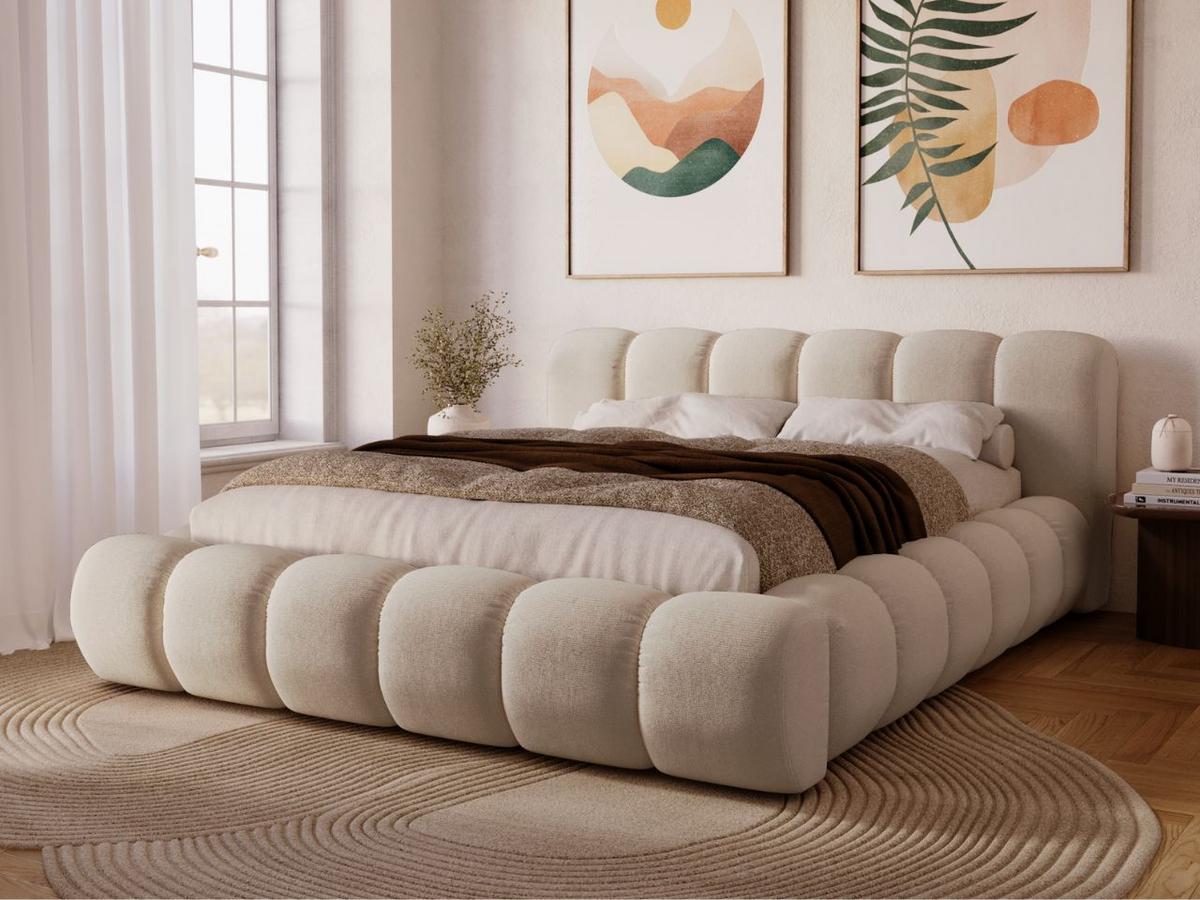 POLSTERBETT Doria 180x200 Beige - Beige, Textil (180/200cm) - Graingold
